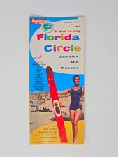 Vintage 1963-64Florida Circle Travel Brochure Greyhound Jamaica Nassau picture