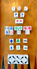 Vintage Mid Century Casino Dice Lot - 42 Pc Mega Set: Poker, Slot, Bowling, Wood picture