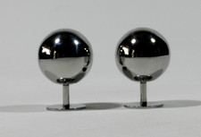 Vintage Polished Chrome Mid Century Modern Salt And Pepper Shakers picture