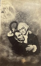 c1865 CDV Abraham Lincoln George Washington Civil War Joseph Ward Photographer picture