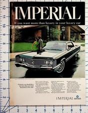 1968 Imperial LeBaron Chrysler Vintage Car Ad Magazine Print Automobile Ephemera picture
