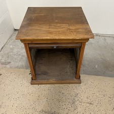 Antique Bread Box With 3 Screens Sides And One Roll Up Front picture