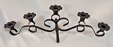 Black Wrought Iron 5 Stem Candle Holder Candelabra picture