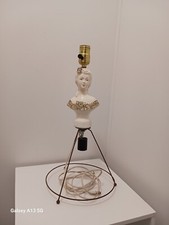 Vintage WFB Johnson Boudoir French Lady Half Doll Lamp Art Deco 2 Works No Skirt picture