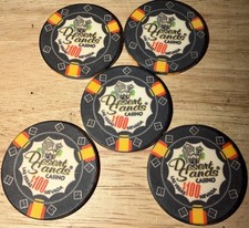 5-Desert Sands Casino Las Vegas Nevada $100 Casino Poker Chips.  5 Total Shipped picture