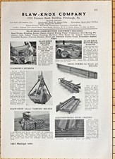 1937 Print Ad Blaw Knox Construction Equipment Buffalo Springfield Rollers picture