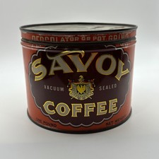 Rare Vintage Savoy Coffee Key Wind 1 lb Can. Bright  picture