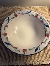 Epoch Promenade Rimmed Round Vegetable Serving Bowl Vintage picture