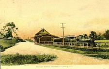 Railroad Station, Whitestone Landing, Queens NYC Vintage Postcard c1905 LIRR picture