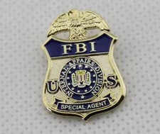 Novelty Collectable US FBI Special Agent Mini Badge Pin picture