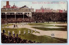 1913 Baseball Game In West Side Ball Grounds Chicago Illinois IL Posted Postcard picture
