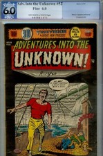 ADV INTO UNKNOWN #52- PGX 6.0- 3D COMIC- ACG 1954 HORROR picture