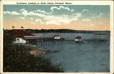 Portland Maine ME Peaks Island Landing c1920s-30s Postcard picture
