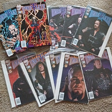 WWF/WWE Undertaker Chaos Comic Lot, w/ signed issue #1 & CoA, wrestlemania picture