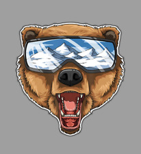 Car / fridge Magnet - Mountains Ski Bear - MAGNET (5