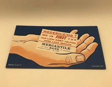 Vintage 1958 Mercantile National Bank of Chicago Advertising Ink Blotter Unused  picture
