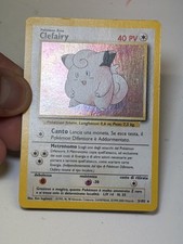 Pokemon 1999-2000 BASE SET CLEFAIRY Holo Rare Set #5/102 ITA HP SWIRL GOOD picture