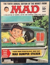The Worst From Mad #10  June 1967  Bumper Sticker Attached picture