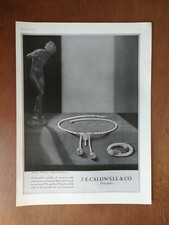 Vintage 1928 J.E. Caldwell & Company Jewelry Full Page Original Ad  125 picture