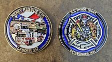 Fire Dept Challenge Coin - East Meadow Fire Department - Ladder Co. 1 - Lot Of 3 picture