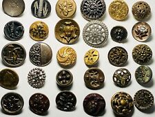 Antique Vintage Large Lot Of Buttons Metal Picture Victorian Cut Steel Etc picture