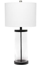 Elegant Designs LT3323-BLK Clear Glass Metal Table Lamp picture