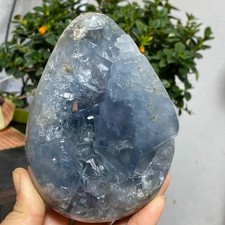 4.25LB Natural Blue Celestite Geode Quartz Crystal Mineral Specimen Healing picture