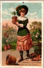 Victorian Trade Cards 1850-1870 Lautz Bros & Co, Laundry Soap, Buffalo, New York picture
