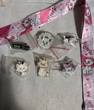 Disney MARIE CATS only Pin lot of 6 W/ Marie Lanyard picture