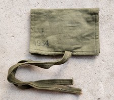 Israeli Army IDF Zahal Olive Canvas Pocket Pouch Identity Card Holder Dated 1964 picture