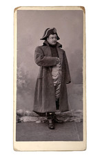 Napoleon Bonaparte ACTOR costume antique cabinet card photo vaudeville   picture