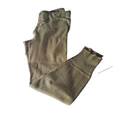 WWII 1945 (?) Winter Drawers/Long Johns Underwear Thermal Green Wool Button Fly picture