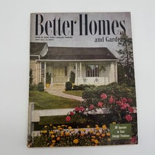 Vintage Better Homes and Gardens Magazine May 1947 Mid-Century Home Decor Ads picture