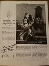 1940 John Hancock insurance Nathaniel Hawthorne twice-told tales book ad picture