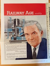 NOS EMD Electro-Motive GM Locomotive Boston & Maine Railway Age Cover 1958 picture