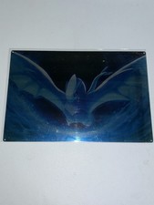 NEW Pokémon 18x12” Lugia Soaring Over Water At Night Fan Art Metal Poster picture