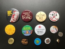 Vintage  Pinback Buttons Set of (13)  picture