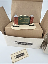 Vintage Hawthorne Porchlight Collection “Welcome To Stockbridge” Sign #79840 Box picture