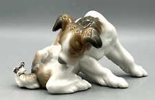Lladro Ceramic Dog with Butterfly Figurine picture