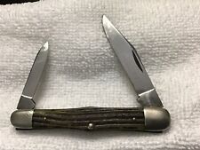 Queen #47 2 Blade Pocket Knife with Winterbottom-bone Handles picture
