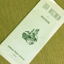 1948 OUR WISCONSIN IN FICTION vintage brochure OSHKOSH PUBLIC LIBRARY book list picture