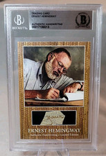 Ernest Hemingway Handwritten Word Cut from a Autograph Letter Signed Beckett BAS picture