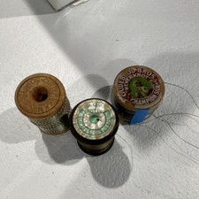 Gudebrod & National Silk Vintage Original Silk Sewing Thread Lot 3 Wood Spools picture