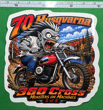 1970 Husqvarna 360 Cross 9x9cm Durable Die-Cut Vinyl Sticker 5 of 5 picture
