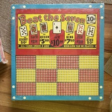 Vintage Beat the Seven 10¢ a Punch Punch Board Casino Trade Stimulator picture