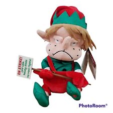 BRAND NEW Gemmy Industries Singing Christmas Elf On Strike No More Tights Sign  picture