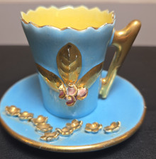 Vintage Miniature  Demitasse  Cup & Saucer - Rozart picture