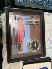 Ford Mustang Boss 302 Display Shadow Box with Emblems and Print picture
