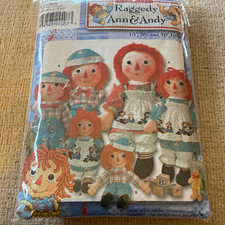 Simplicity 9447 Raggedy Ann & Andy Doll Sewing Pattern for 15