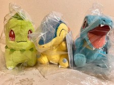 Pokemon 30th Chikorita Cyndaquil Totodile Plush Complete Set 3 Ichiban Kuji picture